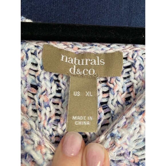 Naturals D & CO Pullover Sweater Pastel Knit - SIZE XL - - Picture 2 of 4